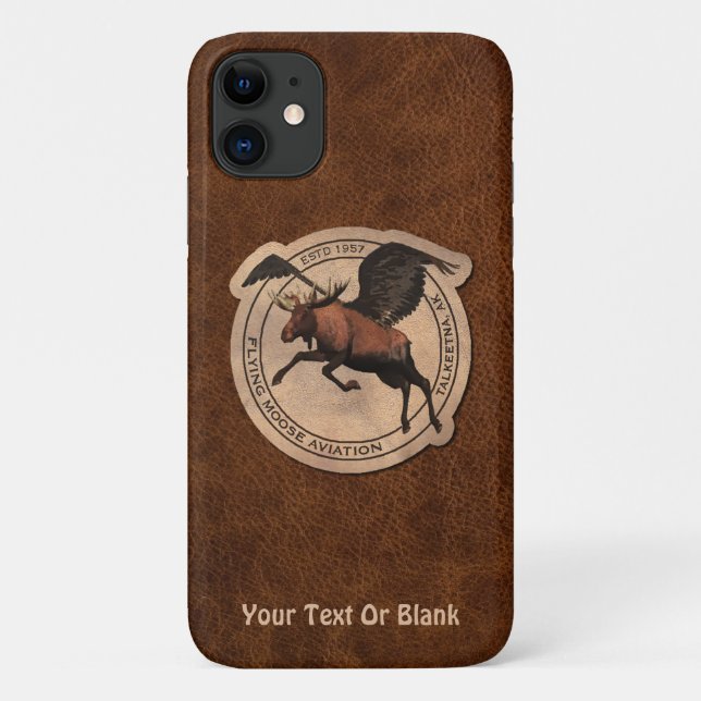 Flying Moose Aviation Patch Case-Mate iPhone Case (Back)