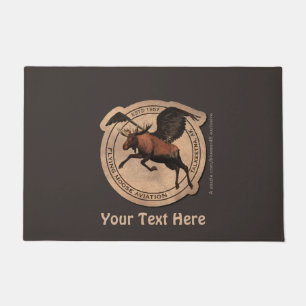 Flying Moose Aviation Patch Doormat