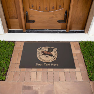 Flying Moose Aviation Patch Doormat