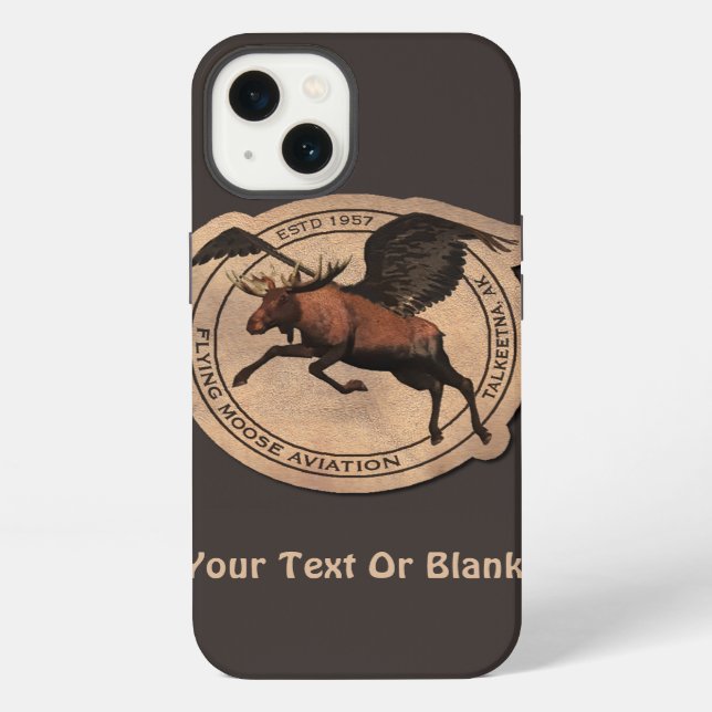 Flying Moose Aviation Patch iPhone Case (Back)