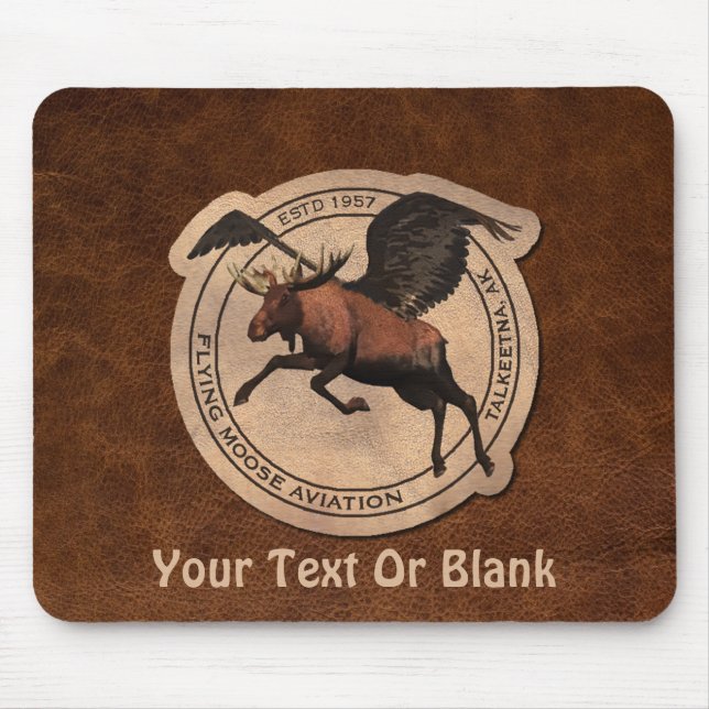 Flying Moose Aviation Patch Mouse Mat (Front)