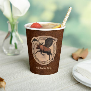 Flying Moose Aviation Patch Paper Cups