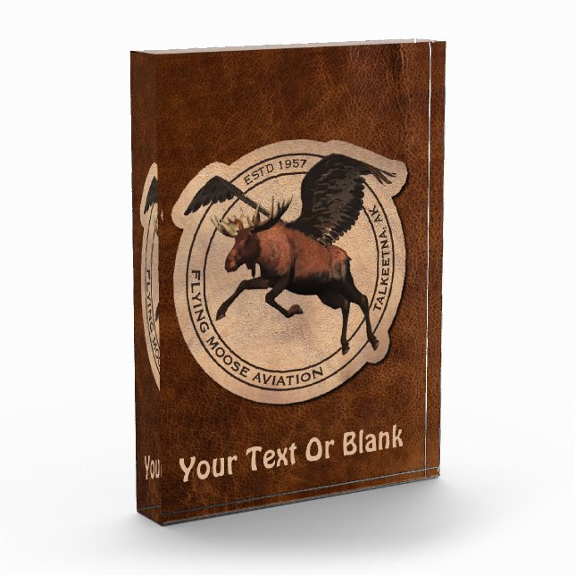 Flying Moose Aviation Patch Photo Block (Left)