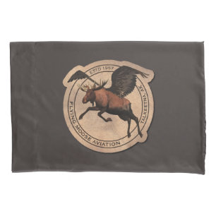 Flying Moose Aviation Patch Pillowcase