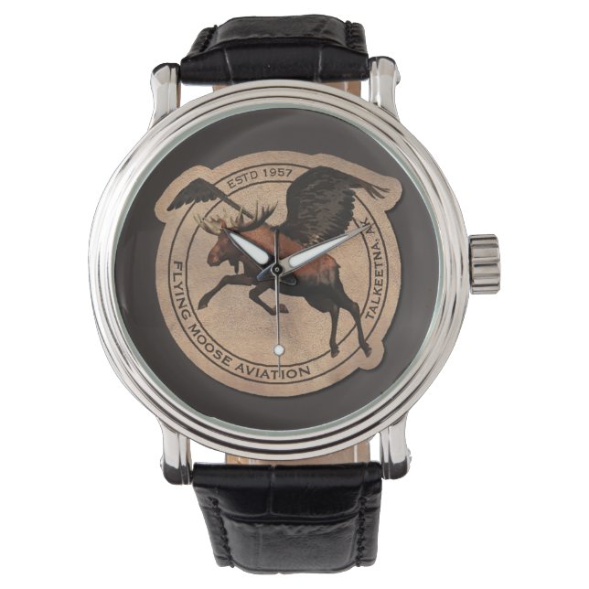 Flying Moose Aviation Patch Watch (Front)