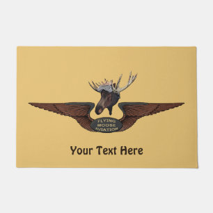 Flying Moose Aviation Wings Doormat