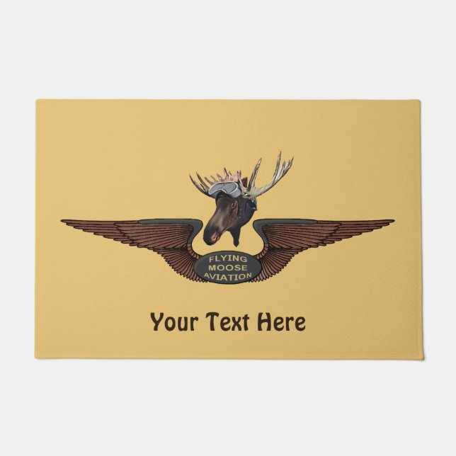 Flying Moose Aviation Wings Doormat (Front)