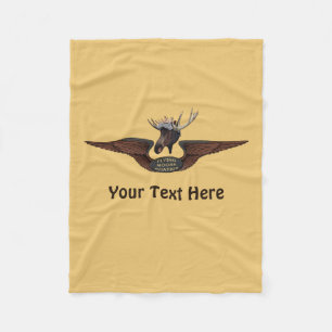 Flying Moose Aviation Wings Fleece Blanket