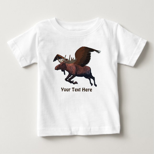 Flying Moose Baby T-Shirt (Front)
