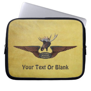 Flying Moose Bush Pilot Wings Laptop Sleeve