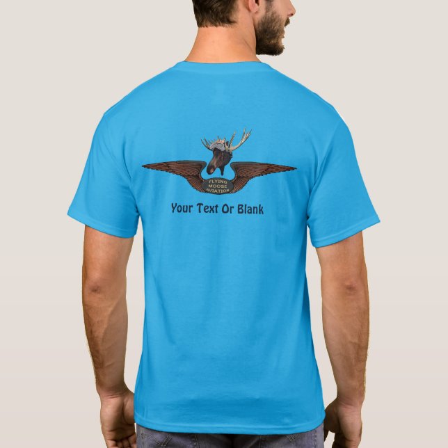 Flying Moose Bush Pilot Wings T-Shirt (Back)