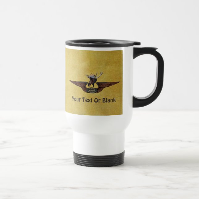 Flying Moose Bush Pilot Wings Travel Mug (Right)