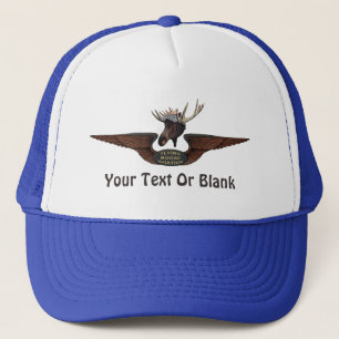 Flying Moose Bush Pilot Wings Trucker Hat