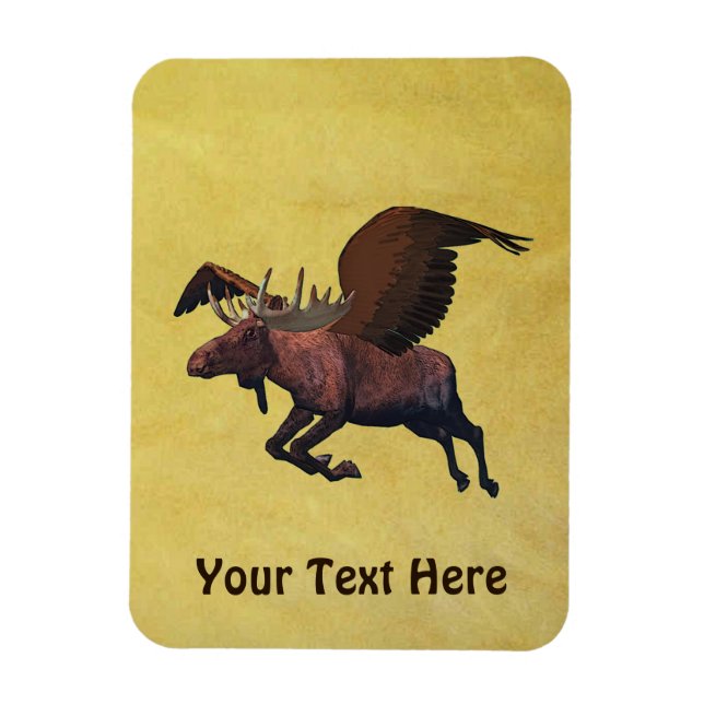 Flying Moose Magnet (Vertical)