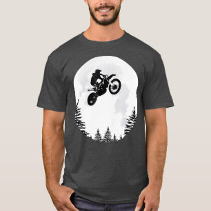 Flying MOTOCROSS DIRTBIKE Over the Moon tshirt