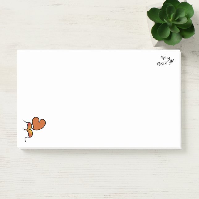 flying muackS!!! - Orange Post-it Notes (Office)