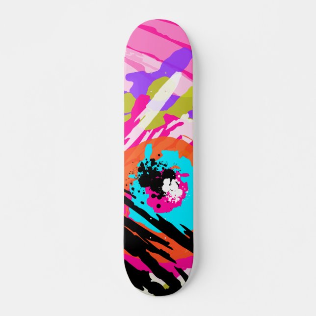 FLYING MULTICOLORED COMET  SKATEBOARD (Front)