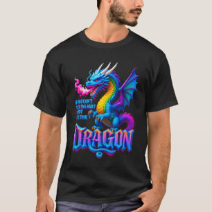 Flying Mythical Creature Cool Dragon Flame Spewing T-Shirt