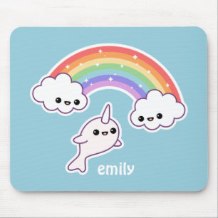 Flying Narwhal Mouse Mat