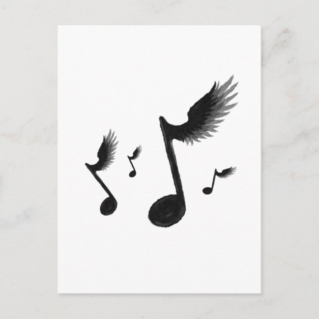 Flying Notes Postcard (Front)