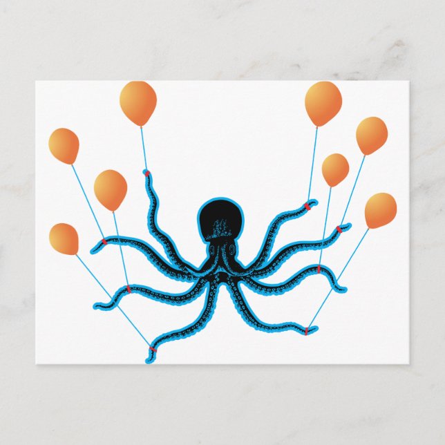 Flying Octopus Postcard (Front)