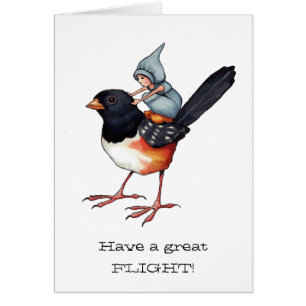 Flying on a Bird, Little Gnome, Art, Flight