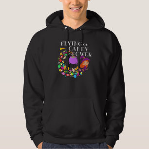 Flying On Candy Power Redhead Cute Witch Halloween Hoodie