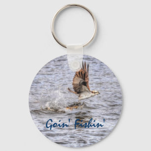 Flying Osprey & Fish HDR Wildlife Photo Gift Key Ring