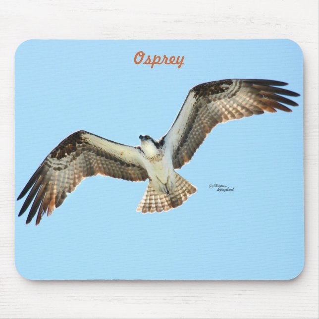 Flying Osprey hawk Mousepad (Front)