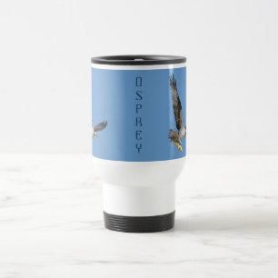 Flying Osprey & Walleye Wildlife Photography Travel Mug