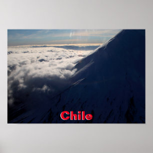 Flying over Osorno Volcano, Chile Poster