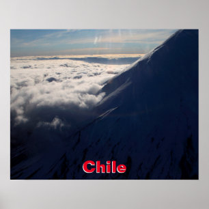 Flying over Osorno Volcano, Chile Poster