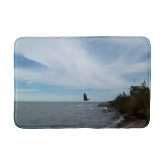 Flying Over the Beach bath mat