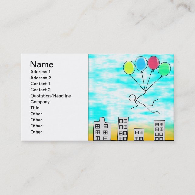 Flying Over The City Business Card (Front)