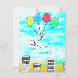 Flying Over The City with Balloons