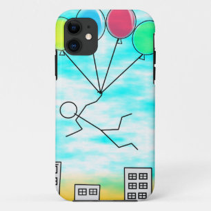 Flying Over The City With Balloons iPhone 11 Case