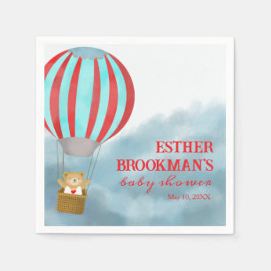 Flying Over the Clouds Baby is Coming Baby Shower Napkin