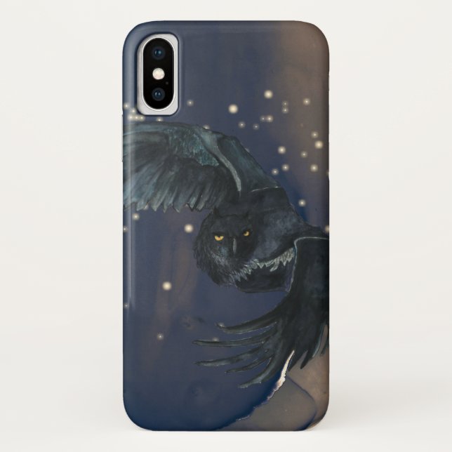 Flying Owl in the Night iPhone / iPad case (Back)