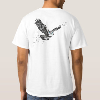 Flying Owl – Minimal Ink Dotwork T-Shirt