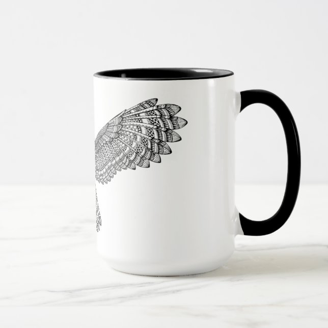 Flying Owl Zendoodle Mug (Right)