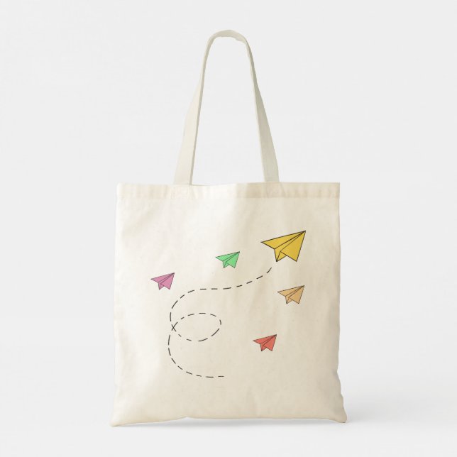 Flying paper planes tote bag (Back)