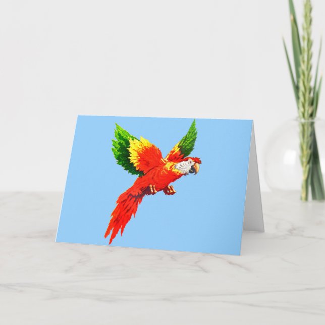 flying parrot note card (Front)
