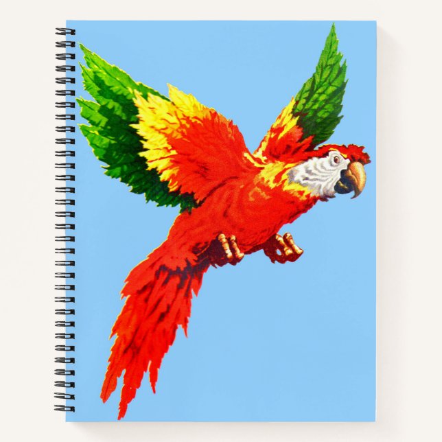 flying parrot print notebook (Front)