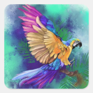 Flying Parrot Sticker