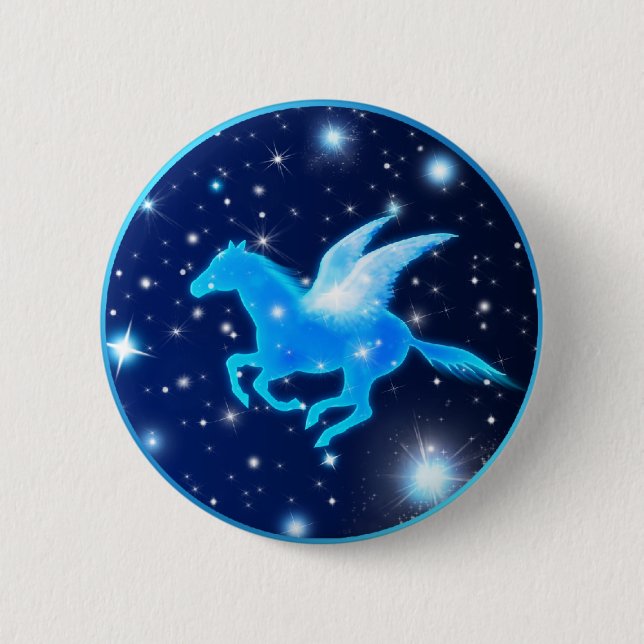Flying Pegasus 6 Cm Round Badge (Front)