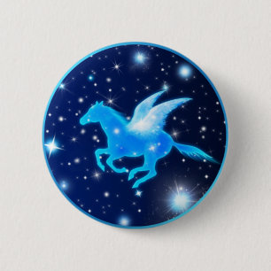 Flying Pegasus 6 Cm Round Badge