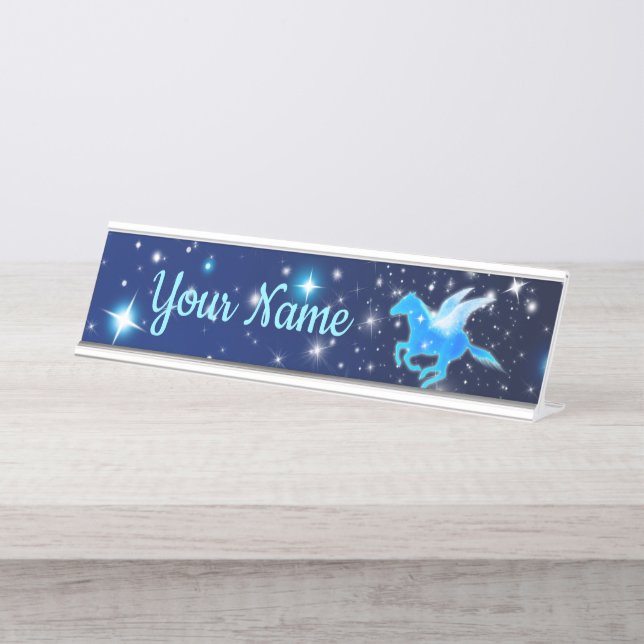 Flying Pegasus Desk Name Plate (Front)