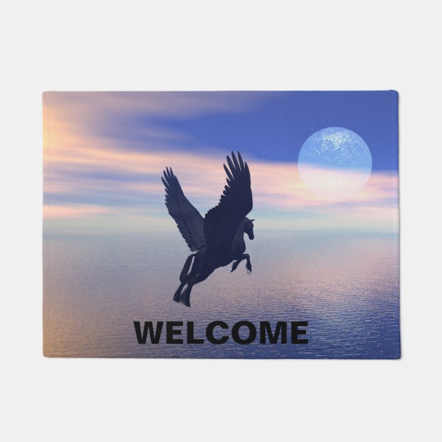 Flying Pegasus Door Mat (Front)