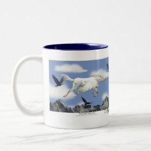 FLYING PEGASUS & EAGLES Fantasy Art Mug