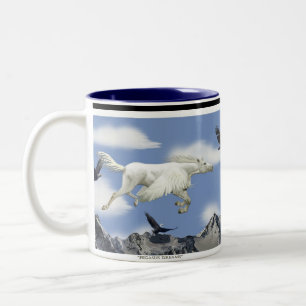 Flying Pegasus & Eagles Fantasy Art Mug